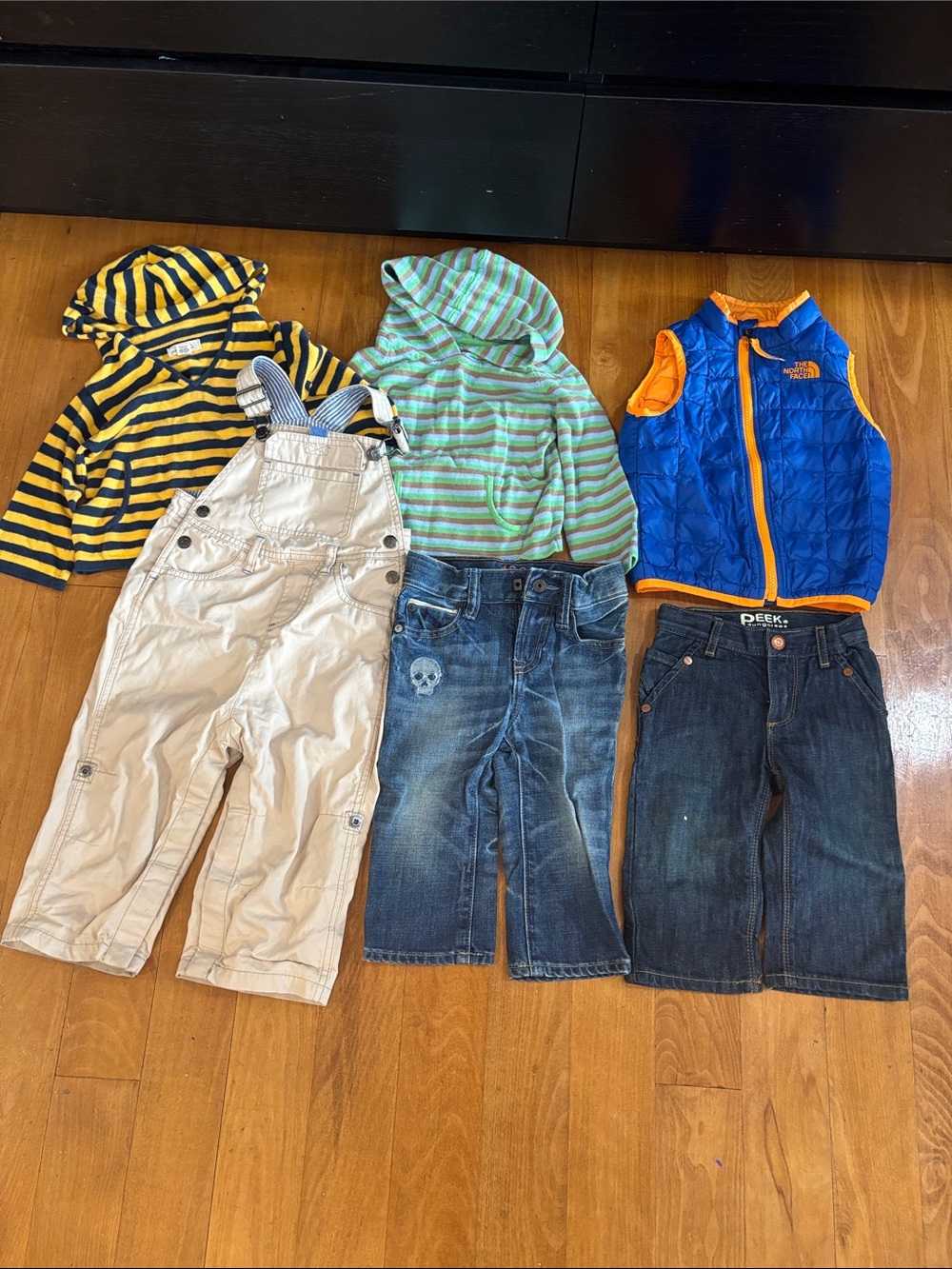 Baby Boys Clothing Bundle 12-18 mo Jeans, Overalls, Sweaters
